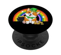 Saint Patrick's Day St. Paddy's Irish Luck Corgi Dog Lover PopSockets PopGrip Adesivo