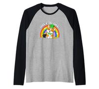 Saint Patrick's Day St. Paddy's Irish Luck O Corgi Dog Lover Maglia con Maniche Raglan