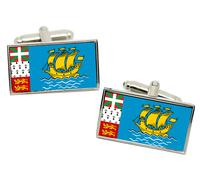 Saint-Pierre-et-Miquelon Bandiera Gemelli IN Cromata Scatola Regalo