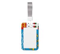 Saint Pierre Miquelon - Porta badge scorrevole in plastica rigida per carte di lavoro, per infermieri e ufficio