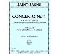 Saint-Saens Camille Concerto No. 1 in A Minor, Opus 33 Commentary & Preparatory Exercises. For Cello by International