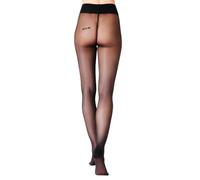 saint sass® | Donna | Bite Me Statement Collant | 40 DEN | Semitrasparente | Nero | XS/S, M, L, XL | Made in Italy | 1 pezzo, Nero , XXL Große Größen Tall