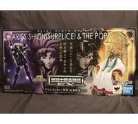 SAINT SEIYA Myth Cloth EX ARIES Surplice & Pope Set con Trono Action Figure 18cm