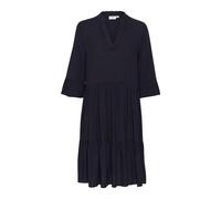 Saint Tropez - Abito Blu Profondo in Tinta Unita con Balza - -Dresses -Donna -Blu -2XL