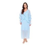 Saint Tropez - Abito Chambray Blu con Balze - - Dresses - Donna - Blu - L