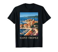 Saint Tropez Costa da Viaggio retrò Costa Azzurra Maglietta