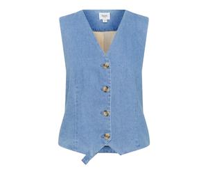 Saint Tropez - Gilet Blu Fumo con Scollo a V Bottoni - - Jackets - Donna - Blu - XS