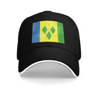 Saint Vincent And The Grenadines Unisex Berretto da Baseball Confortevole Snapback cap Traspirante Cappello Trucker per Sport Ciclismo Tennis