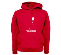 Saint Vincent E Grenadine Silhouette - Adulti Felpa con Cappuccio/Maglione