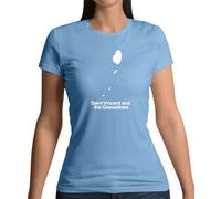 Saint Vincent E Grenadine Silhouette - T-Shirt - Vincentian Bandiere