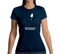 Saint Vincent E Grenadine Silhouette - T-Shirt - Vincentian Bandiere