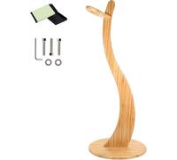 Saintfield Studios - Supporto per chitarra in legno - Supporto universale in bambù per chitarra acustica, elettrica, basso, ukulele, violino e mandolino - espositore stabile antiscivolo con pulitore