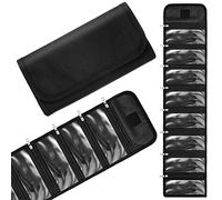 Saintrygo Portafoglio organizer per soldi con 8 scomparti con cerniera, porta banconote porta ricevute, piccola tasca da viaggio per contanti, conservare ricevute