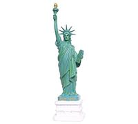 SAINWORDS Statua della Libertà - Statua della Libertà 4 luglio, decorazione moderna per la casa per soggiorno, libreria, scaffali, ornamenti da tavolo, scultura gargen all'aperto (C - verde, 37 cm)