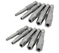 Saipor 10pcs Magnetic Pentagon Head Screwdriver Bits Set 1/4 Inch Hex Shank Security Tamper Proof Pentagonal Drive Bit Five-Sided Figure Screw Driver Drill Bit for Electric Hand Screwdrivers, 50mm