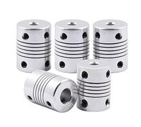 Saipor 5 giunti flessibili (da 5 mm a 8 mm) in lega di alluminio flessibile giunto giunto albero compatibile con motore NEMA 17 passi, stampante 3D RepRap o macchina CNC