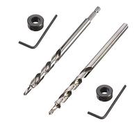 Saipor - Set di 2 punte da trapano 9,5 mm (3/8") con gambo esagonale 1/4" e rotondo ricambio per trapano, tappo profondità Colla Kreg manuale foro tascabile Jig System Grill Utensili