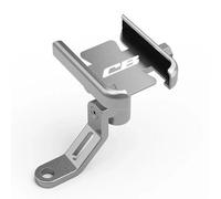 SAIQIAFC Supporto per Telefono Moto Manubrio Porta GPS Bracket per Honda CB125R CB150R CB190R CB250R CB300R CB400 CB500X CB500R CB1300 Alluminio CNC-Mirror Holder Silver