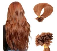 Saisifen Estensioni Dei Capelli Della Punta Del Chiodo Della Cheratina per L'estensione Dei Capelli Umani Della Punta Dell'u Delle Donne 50g 100 Fili 30# Marrone Rossastro 18 Pollici (45cm)