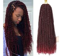 Saisifen Passion Twist Crochet Capelli Estensioni dei capelli per le donne nere 16 Strands/Pack 6 pacchetti/lotto Acqua Oava Ombre fai da te Camilio all'uncinetto (24 pollici, TBUG)