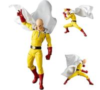 Saitama - Statua super azione da 15 cm, con postura combattente, articolazioni mobili, modello di personaggio con accessori, decorazione da scrivania, regalo da collezione per i fan