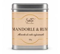SaiTè Bontà MANDORLE E RUM 50 g sfusa, con tè nero mandorle e rosa canina, tisane regalo dal profilo ricco e speziato, miscela lavorata a mano, Made in Italy
