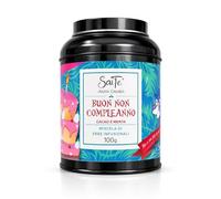 SaiTè Tisane sfuse Buon Non Compleanno 100gr, Tisana con cacao e menta, gusto avvolgente e delicato, Tisane regalo - Made in Italy