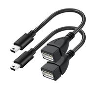SaiTech IT Adattatore, Mini USB 2.0 OTG Cavo, 2 Pezzi, Nero, Compatibile con Smartphone, Tablet, Pen Drive, Mouse e Tastiera