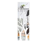 Saitedudu Birch Albero Specchio Adesivo da Parete Rami 3D Acrilico Specchio Adesivo da Parete Ramo Sfondo Wall Wall Sticker Decorazione Fai da te per Soggiorno Camera