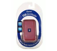 Saitek - Lettore chiavette USB, Colore: Rosso