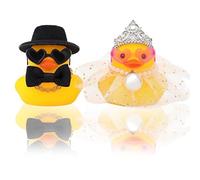 Saituo Home 2 Pezzi Sposa e Sposo Paperelle Bagnetto Paperella di Gomma Paperelle Mini Giochi per Bagnetto Neonati Giochi Piscina Neonato Vasca da Bagno Bambini Giocattolo Paperella Ornamenti