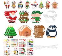 Saituo Home 24 Pezzi Lavoretti Creativi per Bambini Decorazioni Natalizie, Renna Natalizia Addobbi Natalizi, Fai da Te Natale Decorazioni Casa, Renne Addobbi Albero di Natale per Alberi Finestre Porte