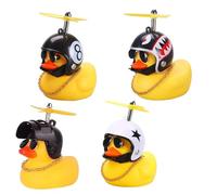 Saituo Home 4 Pezzi Paperella Bici Campanella Moto Paperelle Bagnetto Paperella di Gomma Paperelle Mini Giochi per Bagnetto Neonati Giochi Piscina Neonato Vasca da Bagno Bambini Giocattolo