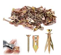 Saituo Home 50 Pezzi Viti Autoperforanti per Metallo Kit, Tasselli per Cartongesso, Kit di Ancoraggio per Martello, Viti per Cartongesso per Riparazione (50 Pezzi Tasselli 1,2 x 4 cm et Chiodo)