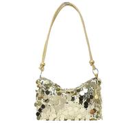 Saituo Home Pochette Oro, Pochette Donna Elegante Pochettes Oro da Sera Borsa Elegante Cerimonia Paillettes Borsa Shoulder Bag Donna Grande Capacità per Cocktail Festa Ballo Cerimonia Dating