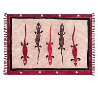 SAIVONA Grande telo pareo sarong da donna, gonna avvolgente, telo da spiaggia, telo coprente, asciugamano avvolgente, realizzato a mano in commercio equo e solidale, unisex + fibbia e fascia per