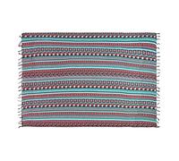 SAIVONA Pareo Sarong da Donna Avvolgente Telo Mare Spiaggia Opaco Come Asciugamano Avvolgente o Vestito Avvolgente da Donna Fatto a Mano da Produzione Equo-Solidale Batik a Righe Colorate 2