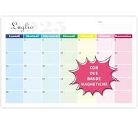 Saiwiimody Calendario 2025 2026 da Muro Luglio 2025 Dicembre 2026 Colorato Magnetico Frigo Calendario da Tavolo Italiano Planner Mensile Con le Vacanze Calendario da Parete Organizzatore di Famiglia