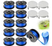 SaiXuan 12 Bobine + 4 Coperture per Tagliabordi, Compatibile con Testina Modello AC14RL3A e AC14HCA, Ricambio Filo in Nylon Ø1,65mm x 3,35m, per Decespugliatori a Batteria 18V 24V 40V