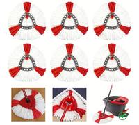 SaiXuan 6 PCS Ricambio Mocio Compatibile Vileda, Testine di Ricambio per Mocio Vileda Turbo Smart/EasyWring & Clean, mocio vileda Ricambio in Microfibra Lavabile per Tutti i Tipi di Pavimento