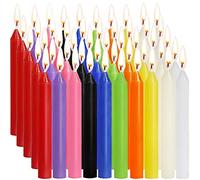 SaiXuan Candele 100 Colori Assortiti Spell Candele Piccolo antigoccia per Carillon, Magia, Congregazione, fiaccolata, Rituali, Decorazione per Feste (10 Colori) 4 Pollici di Altezza