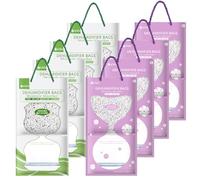 SaiXuan Sacchetti Deumidificatori da Appendere, 8 PCS 100g Sacchetti Assorbi umidità con Lavanda Odore, Deumidificatore Armadio per Auto, Bagni, Scarpiere, con Effetto Antimuffa per Armadio