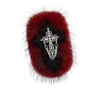 Saiyana 1 clip per capelli in peluche, design morbido e non scivolante, comodo costume per capelli - accessorio per capelli per l'uso quotidiano e beso (rosso)
