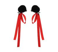 Saiyana 1 paio di panini di peluche per capelli per creare acconciature cinesi Movie anime copricapo per ragazze fino a 3 anni (nero)