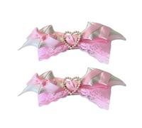 Saiyana 2pcs Trendy Archi Clip Capelli Barrettes Forcina Accessori Per Capelli Alla Moda Partito Capelli Copricapo Per Le Donne (Coppia Rosa)