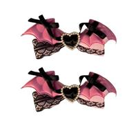 Saiyana 2pcs Trendy Archi Clip Capelli Barrettes Forcina Accessori Per Capelli Alla Moda Partito Capelli Copricapo Per Le Donne (Coppia Rosa scuro)