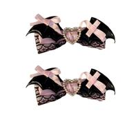 Saiyana 2pcs Trendy Archi Clip Capelli Barrettes Forcina Accessori Per Capelli Alla Moda Partito Capelli Copricapo Per Le Donne (Coppia Nera)