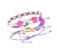 Saiyana 3 pezzi Moda Bracciale Boemia Fatto A Mano Accessorio Con Unici Figli Di Maiale E Argilla Colorata