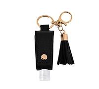 Saiyana 30ml Portatile Vuoto A Prova Di Perdita Plastica Bottiglia Da Viaggio Per La Mano Con Nappe Portachiavi In Pelle Titolare Portatori Portachiavi In Pelle