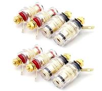 Saiyana 8pcs/Set Altoparlante Connettore Connettore Dopo 4 Mm Banana Spina Socket Per Amplificatore Altoparlante Connettore Kit